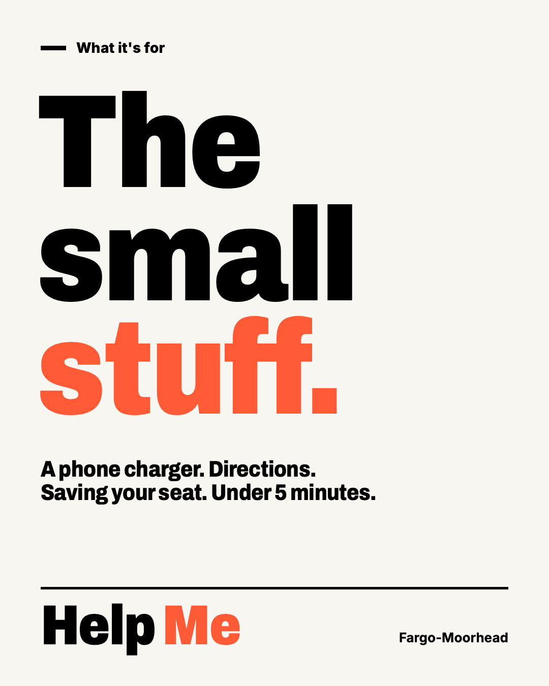 Poster: The small stuff.